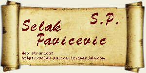 Selak Pavičević vizit kartica